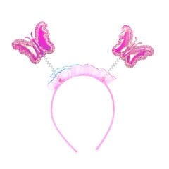 Kelebek Kanat, Asa ve Taç 3'lü Set - Pembe