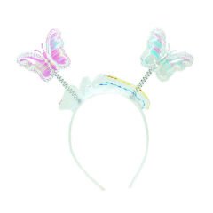 Kelebek Kanat, Asa ve Taç 3'lü Set - Beyaz