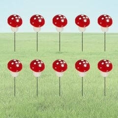 Yapay Mini SüS Mantarları, 1,50cm - 10 Adet