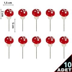 Yapay Mini SüS Mantarları, 1,50cm - 10 Adet