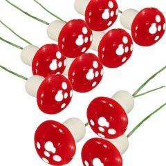 Yapay Mini SüS Mantarları, 1,50cm - 10 Adet