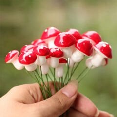 Yapay Mini SüS Mantarları, 1,50cm - 10 Adet