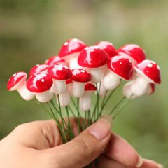 Yapay Mini SüS Mantarları, 1,50cm - 10 Adet