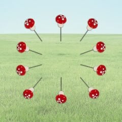 Yapay Mini SüS Mantarları, 1,50cm - 10 Adet