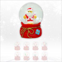 Su İçinde Uçuşan Kar Taneli, 7cm x 4,5cm Kar Küresi - 1 Adet