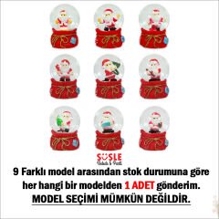 Su İçinde Uçuşan Kar Taneli, 7cm x 4,5cm Kar Küresi - 1 Adet