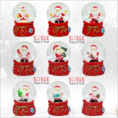 Su İçinde Uçuşan Kar Taneli, 7cm x 4,5cm Kar Küresi - 1 Adet