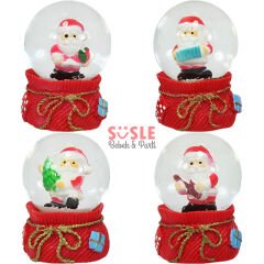 Su İçinde Uçuşan Kar Taneli, 7cm x 4,5cm Kar Küresi - 1 Adet