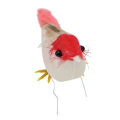 Tüylü Yapay Kuş, 7,50 cm - 1 Adet