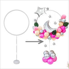 Çember Balon Standı - 165cm x 75cm (Balonlar Hariç)