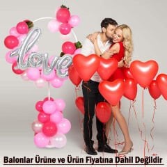 Çember Balon Standı - 165cm x 75cm (Balonlar Hariç)