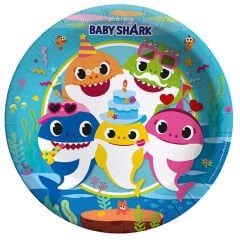Baby Shark Karton Tabak - 23cm x 8 Adet