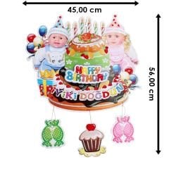 İyiki Doğdun 3 Boyutlu Asmalı Süs 56,00 cm x 45,00 cm