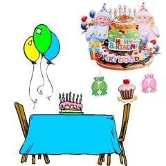 İyiki Doğdun 3 Boyutlu Asmalı Süs 56,00 cm x 45,00 cm