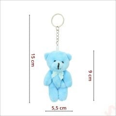 Pelüş Ayıcık Anahtarlık, 9 x 5,5 cm - Mavi