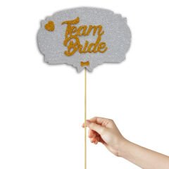 Team Bride Konuşma Balonu Çubuğu - Gümüş & Altın