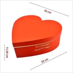 Kalp Kutu Büyük Boy, 33 x 33 x 11,50 cm - Kırmızı