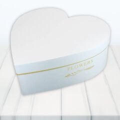 Kalp Kutu Büyük Boy, 33 x 33 x 11,50 cm - Beyaz