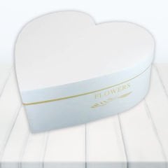 Kalp Kutu Büyük Boy, 33 x 33 x 11,50 cm - Beyaz