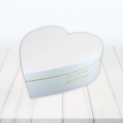 Kalp Kutu Orta Boy, 29 x 29 x 11 cm - Beyaz