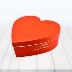 Kalp Kutu Orta Boy, 29 x 29 x 11 cm - Kırmızı