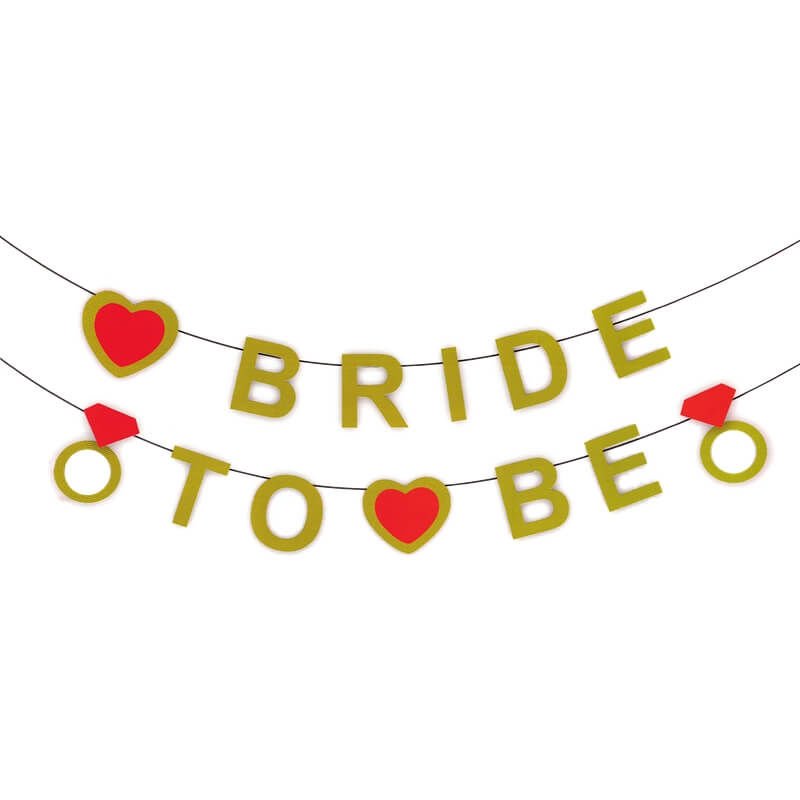 Bride To Be Banner, 3,50 mt, Altın