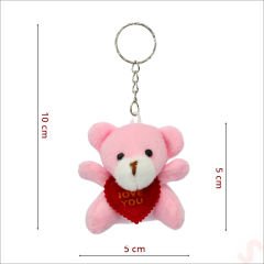 Pelüş Ayıcık Anahtarlık Love You, 5 cm x 5 cm - Pembe