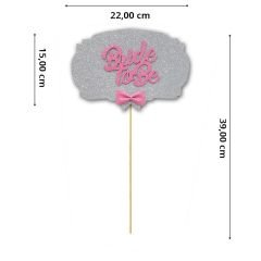 Bride To Be Konuşma Balonu Çubuğu - Gümüş & Pembe