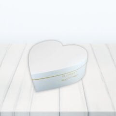 Kalp Kutu Küçük Boy, 26 x 26 x 10 cm - Beyaz