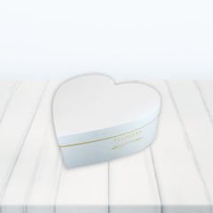 Kalp Kutu Küçük Boy, 26 x 26 x 10 cm - Beyaz