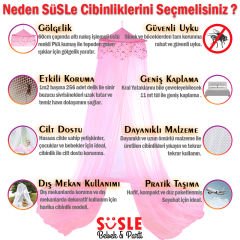 Yatak Gölgelikli Mega Boy Lüks Cibinlik Sineklik - Pembe