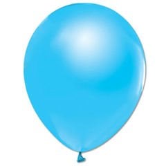 Metalik Parlak Balon, 10 Adet - Mavi