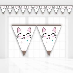Miss Cat Üçgen Bayrak Flama - 3,20 mt.