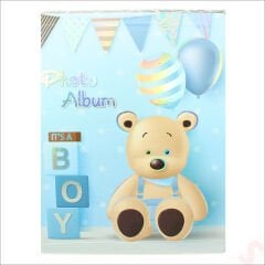 Bebek Fotoğraf Albümü, Kutulu ve 200 Resimlik, Mavi