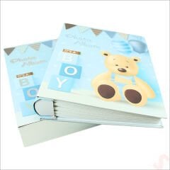 Bebek Fotoğraf Albümü, Kutulu ve 200 Resimlik, Mavi