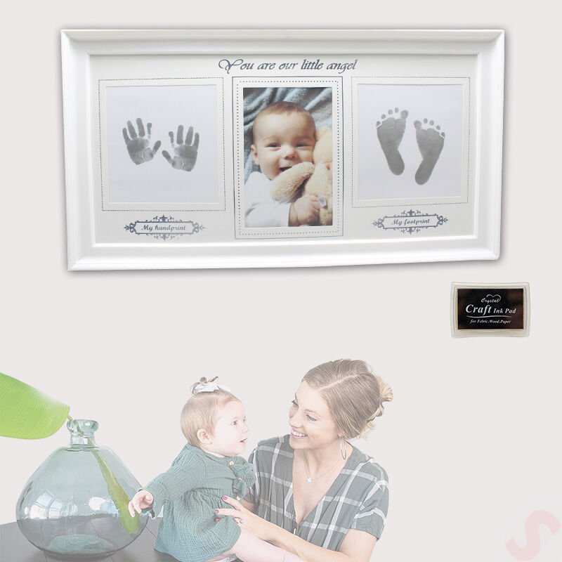 Bebek El ve Ayak İzli Resim Çerçevesi, 39cm x 21cm