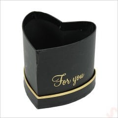 Kalp Kutu Küçük Boy, 9 x 9 x 8 cm - Siyah