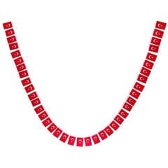 Ay Yıldız 20cm x 11cm İpli Kağıt Bayrak, 5mt - 40 Adet