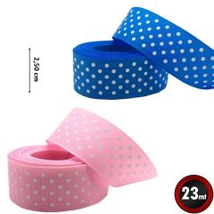 Grogren Kurdele, 2,5 cm x 23 mt - Renk Seçenekli Puanlı -