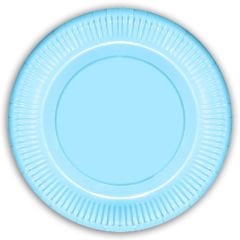 Makaron Karton Tabak, 23 cm x 8 Adet - Mavi