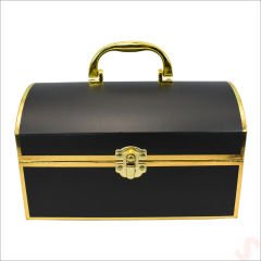 Metal Kulplu Sandık Kutu, 23 x 14 x 14 cm - Orta Boy