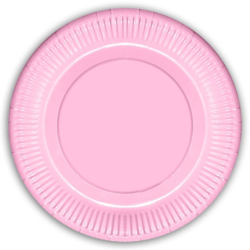 Makaron Karton Tabak, 23 cm x 8 Adet - Pembe