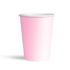 Makaron Karton Bardak, 8 Adet - Pembe