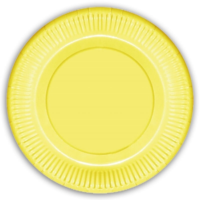 Makaron Karton Tabak, 23 cm x 8 Adet - Sarı