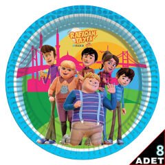 Rafadan Tayfa Karton Tabak - 23cm x 8 Adet