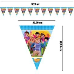 Rafadan Tayfa Üçgen Bayrak Flama - 3,20 mt.