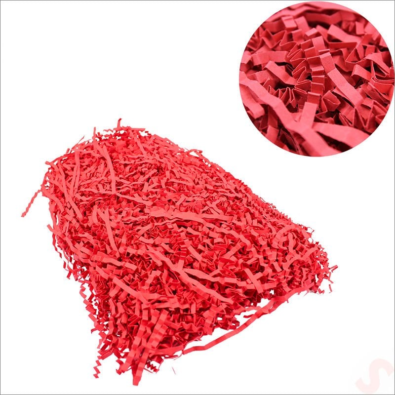 Zikzak Kırpıntı Kağıt Paketleme Dolgu Malzemesi, 50 gr - Kırmızı