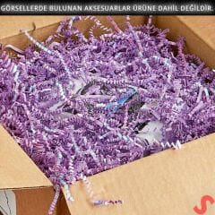 Zikzak Kırpıntı Kağıt Paketleme Dolgu Malzemesi, 50 gr - Mor