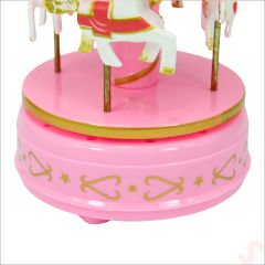 Atlı Karınca Müzik Kutusu, 17cm x 10cm - Pembe