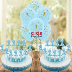 1 Yaş Simli Çubuk Süs, Mavi
